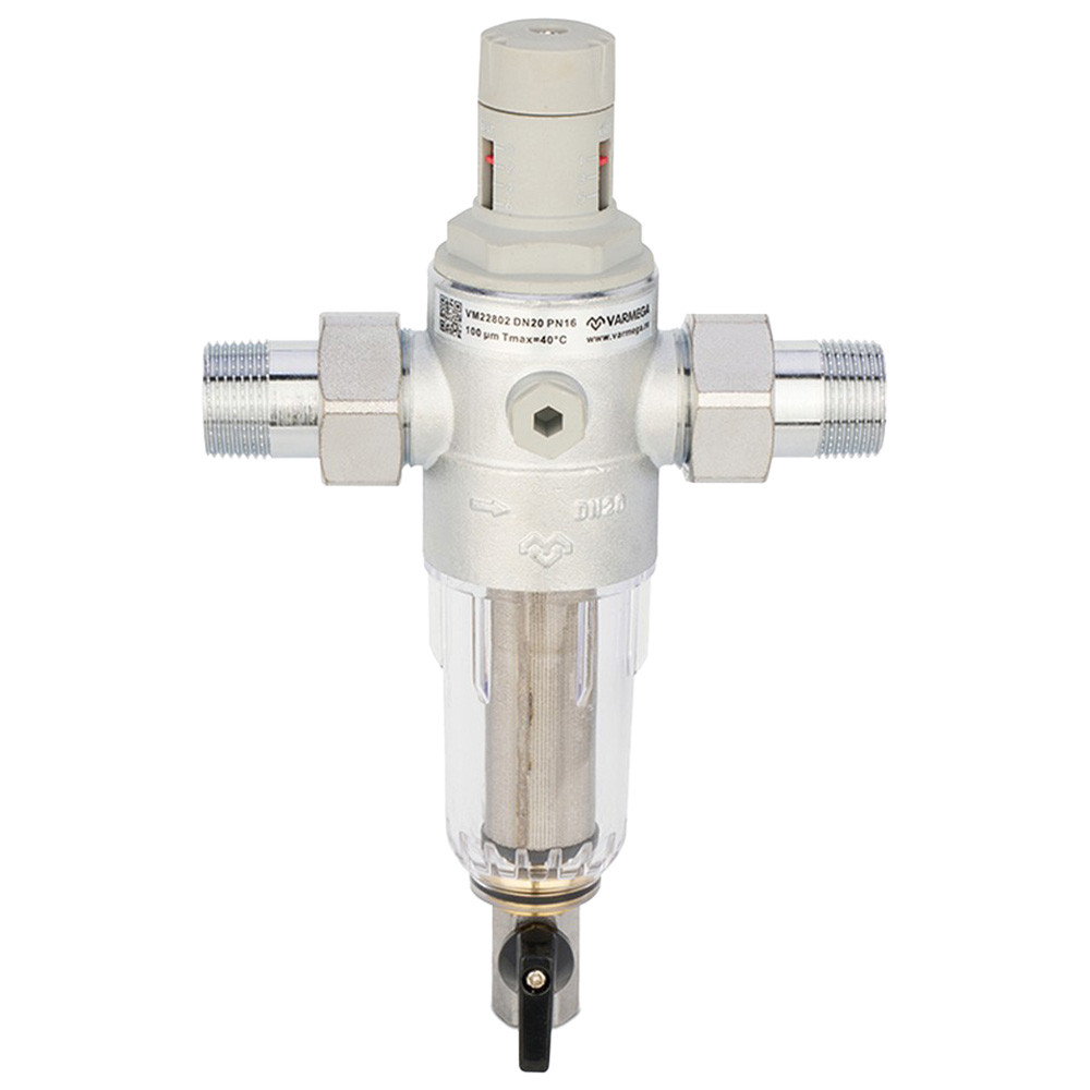 Фильтр сетчатый VARMEGA промывной, комбинированный 3/4", PN16, для ХВС, VM22802