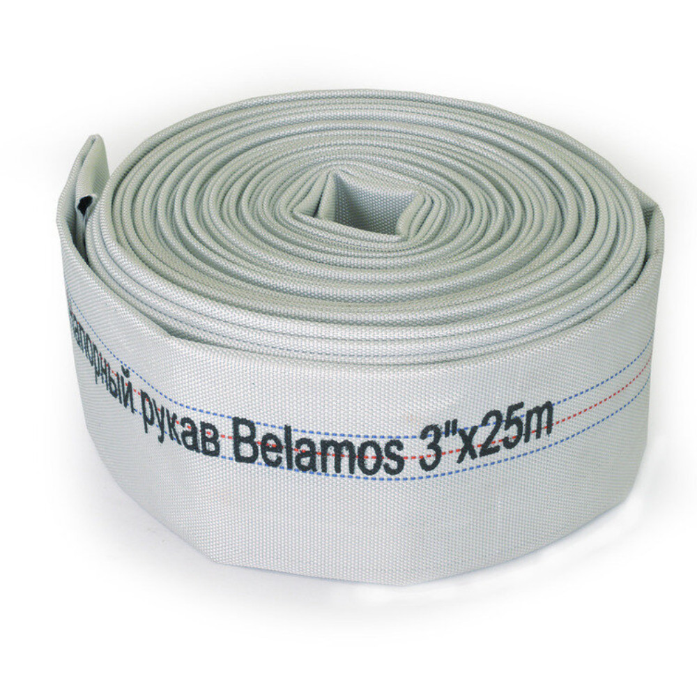 Шланг текстильный BELAMOS (напорный рукав) 3"х25м