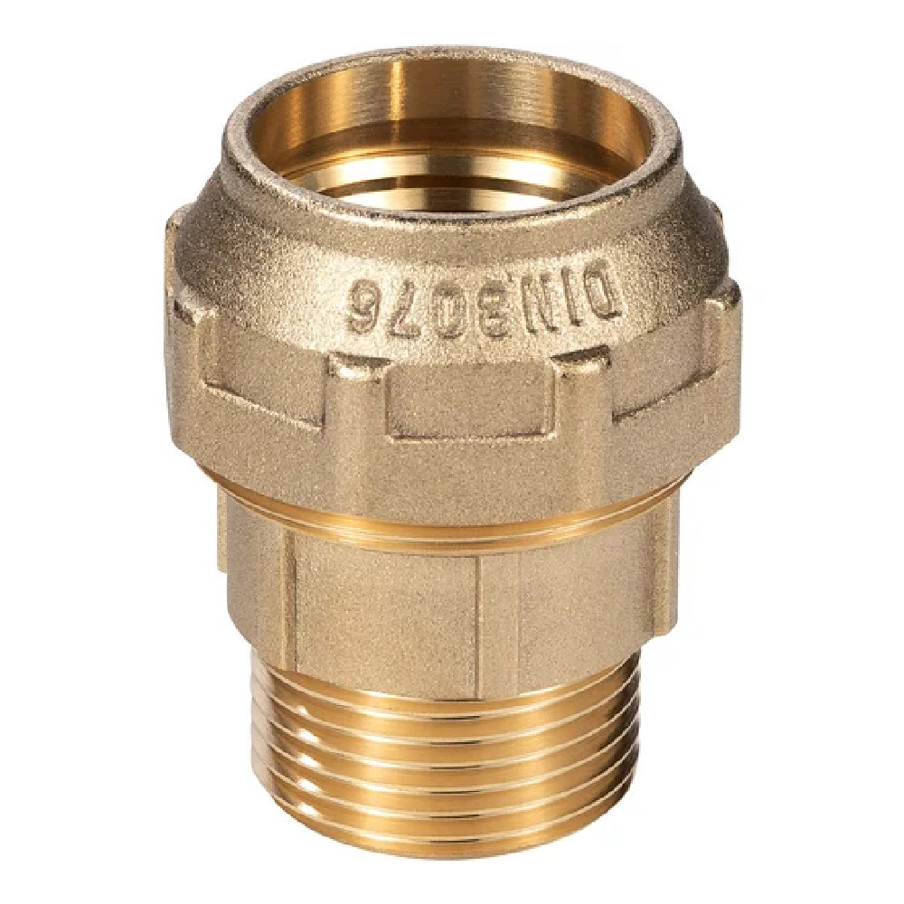 Муфта латунная BELAMOS компрессионная 1″НР×32мм, MUK32х1
