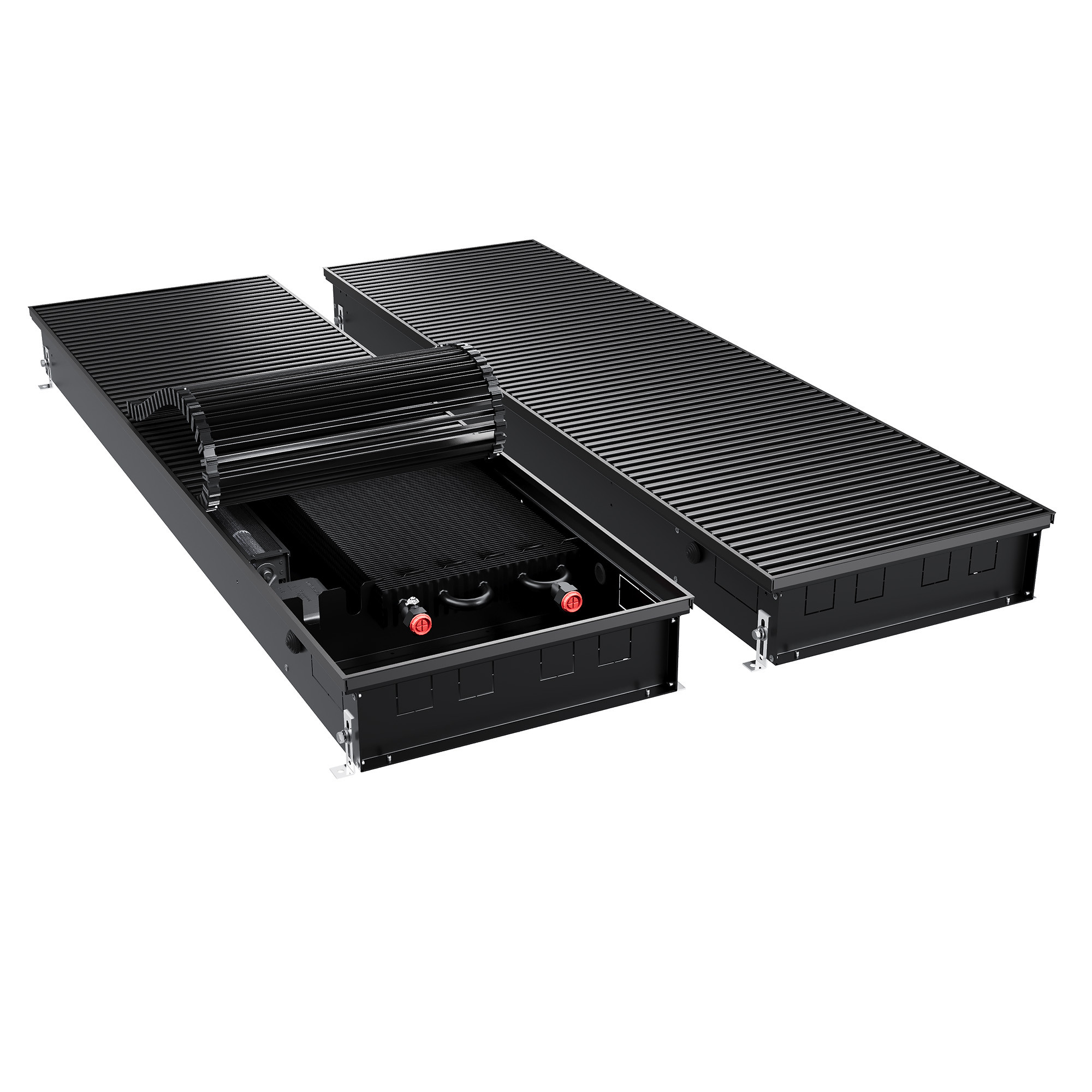 Конвектор внутрипольный Royal Thermo ATRIUM TURBO-110/400/2700-DG-U-BL