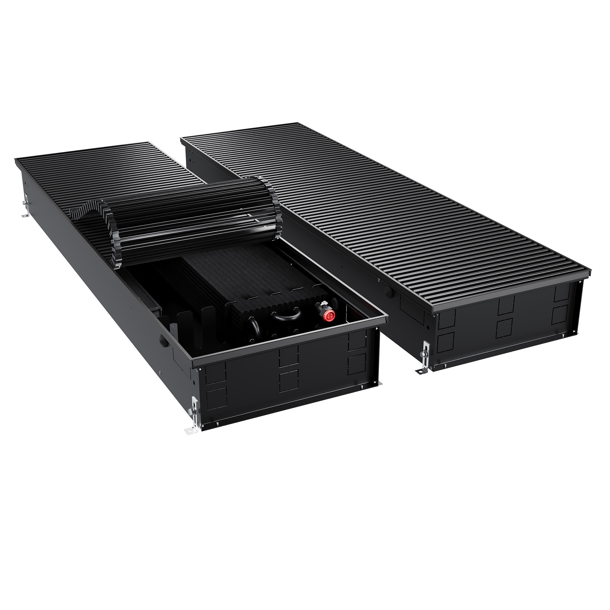 Конвектор внутрипольный Royal Thermo ATRIUM TURBO-150/400/2800-DG-U-BL