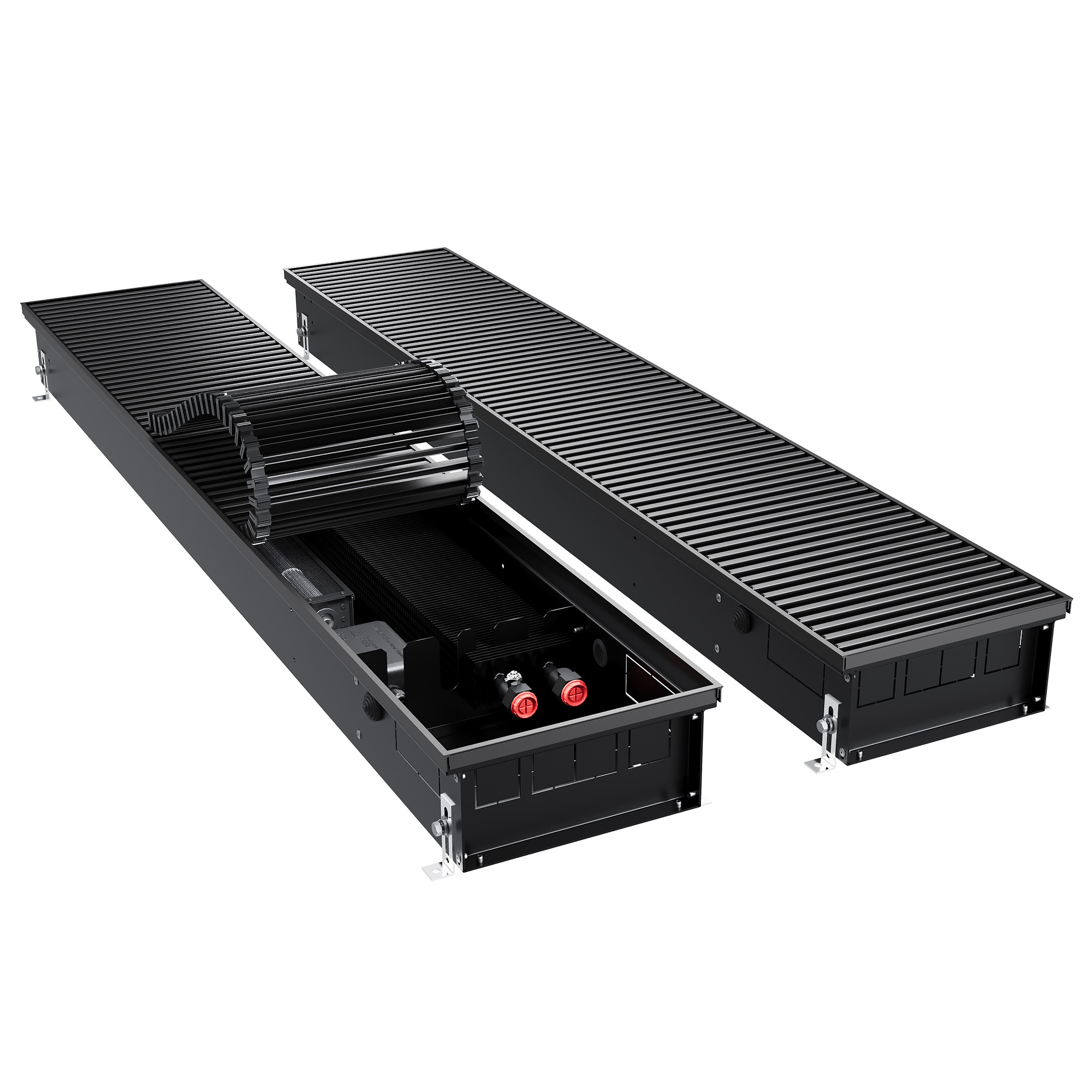 Конвектор внутрипольный Royal Thermo ATRIUM TURBO-110/250/3000-DG-U-BL