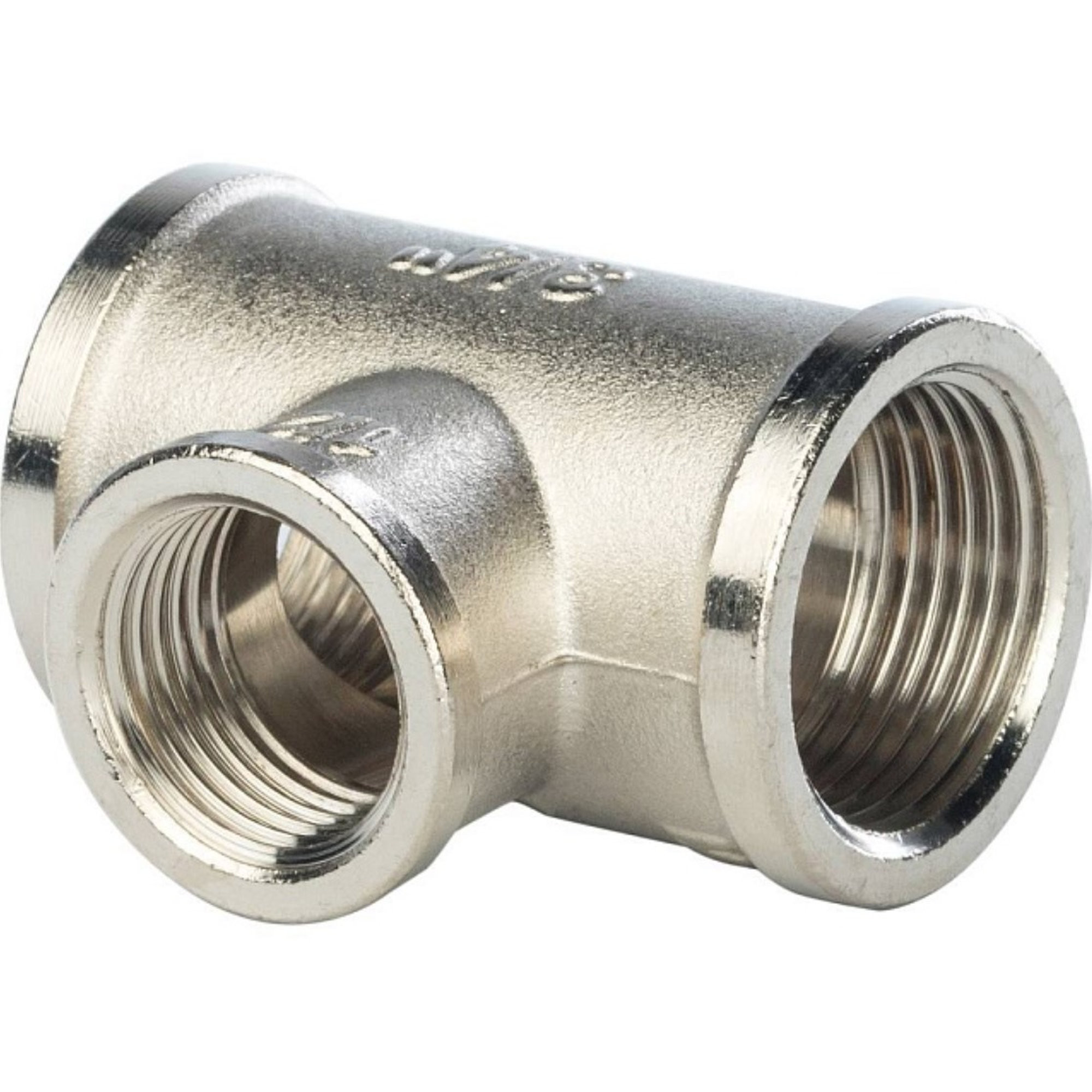 Тройник переходной STOUT никелированный ВВ 3/4"х1/2"х3/4"