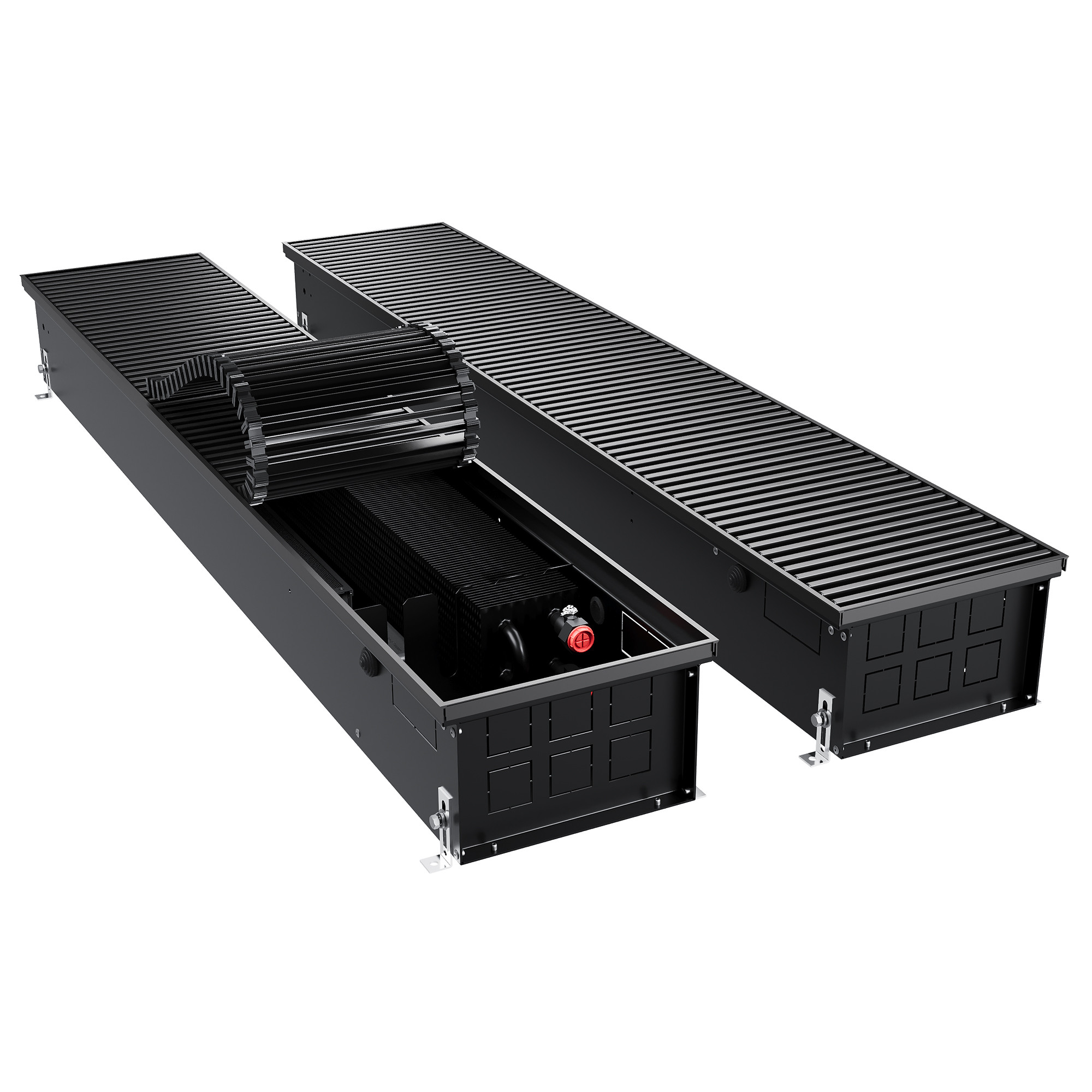 Конвектор внутрипольный Royal Thermo ATRIUM TURBO-150/250/2200-DG-U-BL