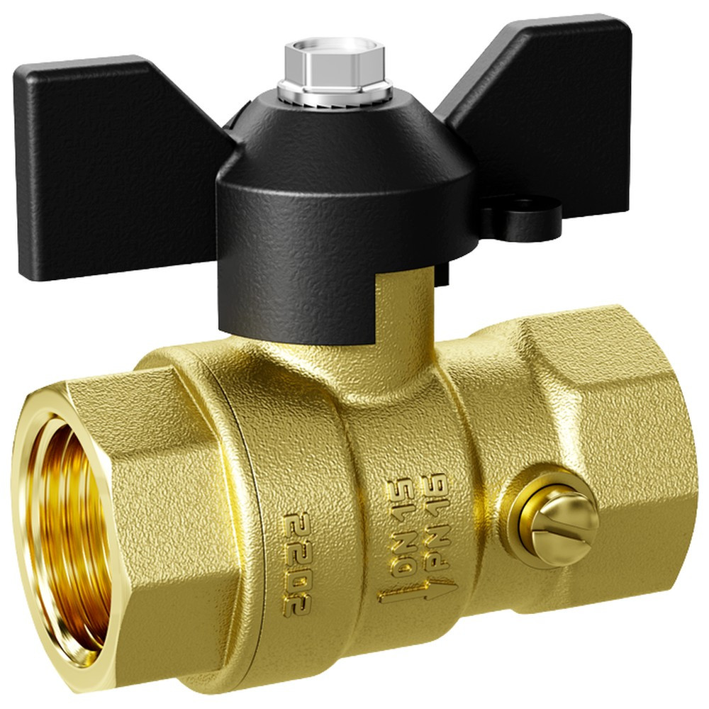 Кран шаровый для подключения манометра ВВ ВР 1/2" (М20х1.5/G1/2) (LD 44.340.15.20) уп.30 шт.