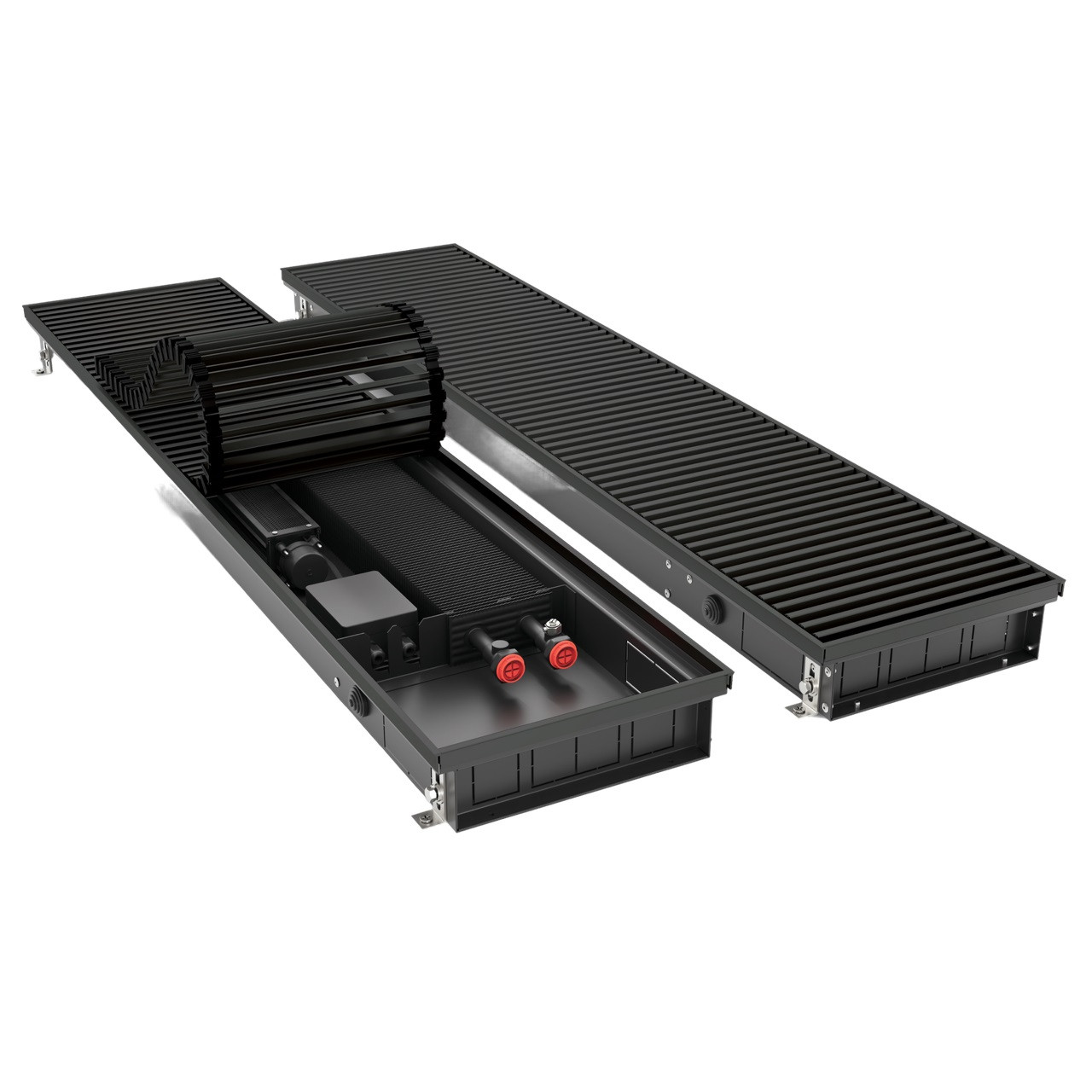 Конвектор внутрипольный Royal Thermo ATRIUM TURBO-80/180/1300-DG-U-BL