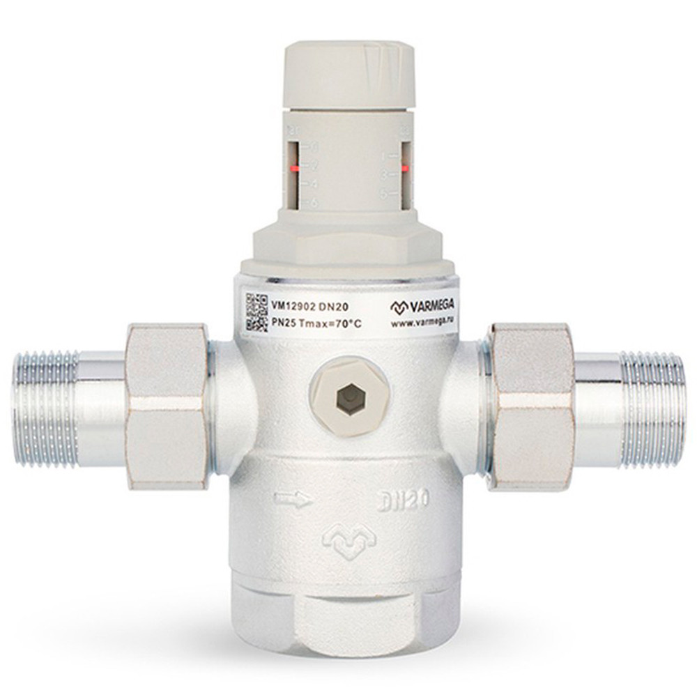Редуктор давления VARMEGA 3/4", PN25, мембранный, с разъемными соединениями, VM12902