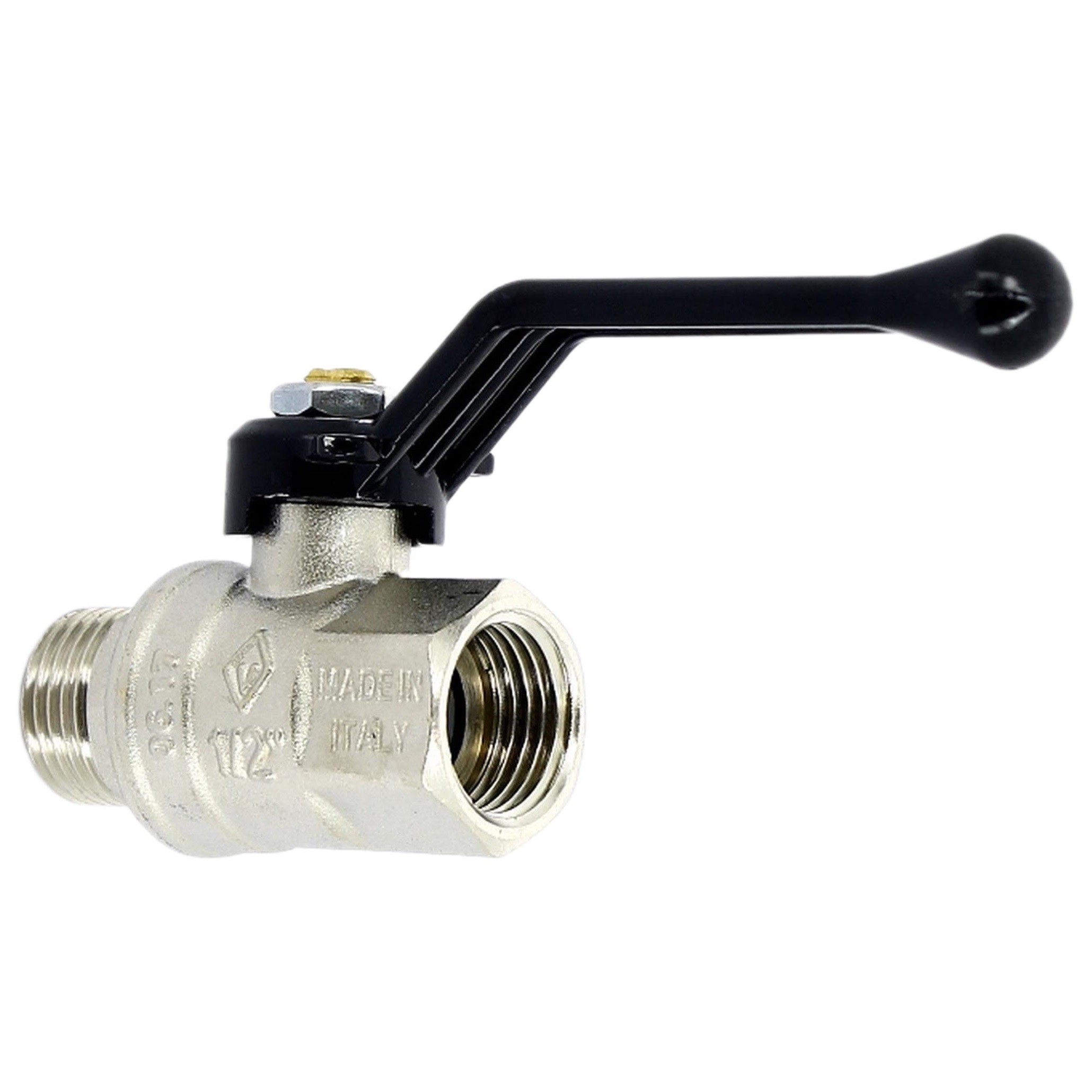 Кран BUGATTI НВ 1/2" ручка NEW JERSEY серия 915, полный проход