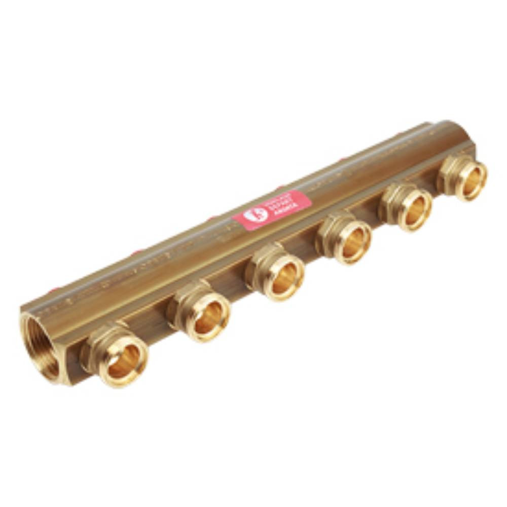 Коллектор Giacomini с отсечными клапанами 1" x 3/4"E /9, R553SY049