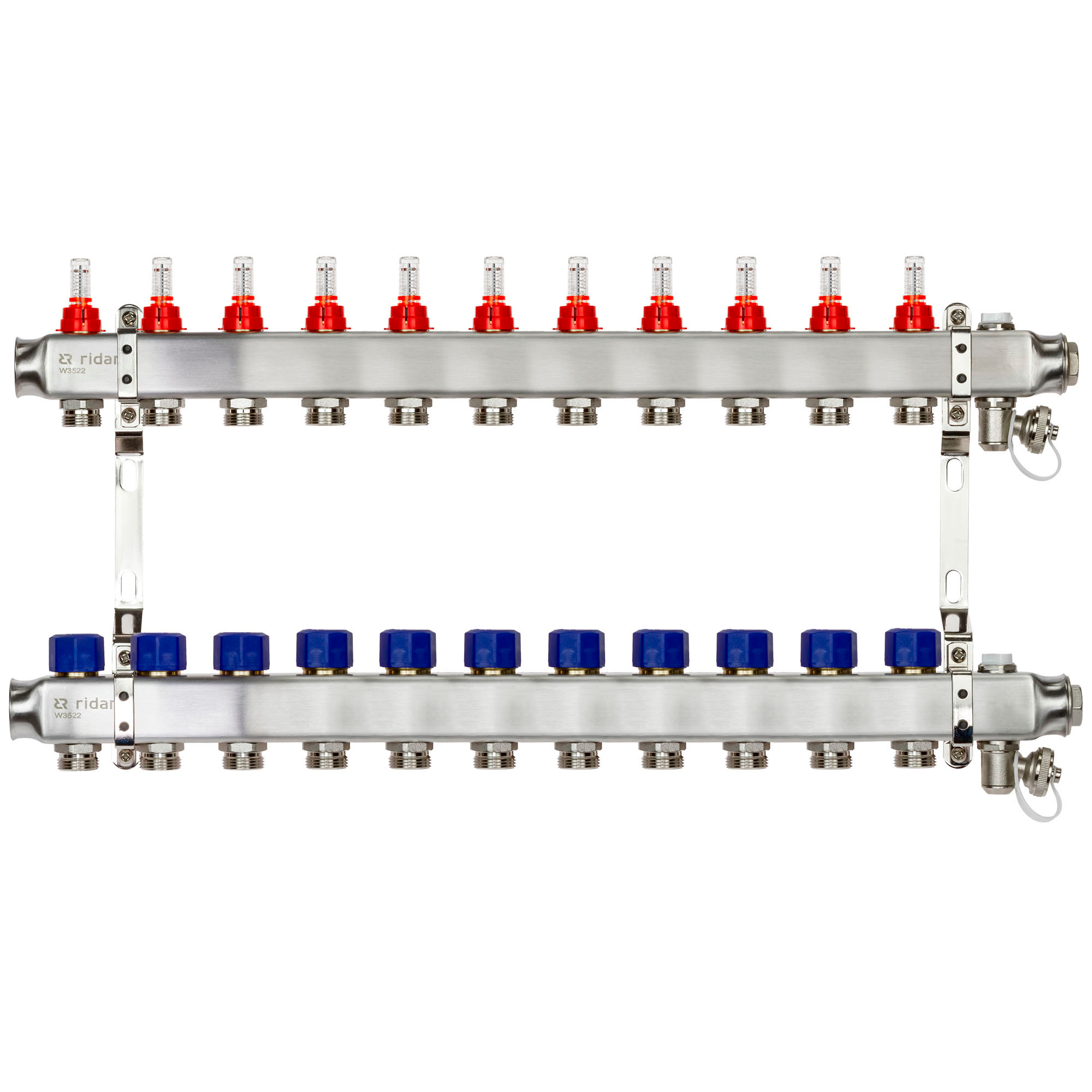 Комплект коллекторов РИДАН SSM-11RF set с расход.,кроншт.,руч.воздух.,слив.кран. и торц.заглуш.