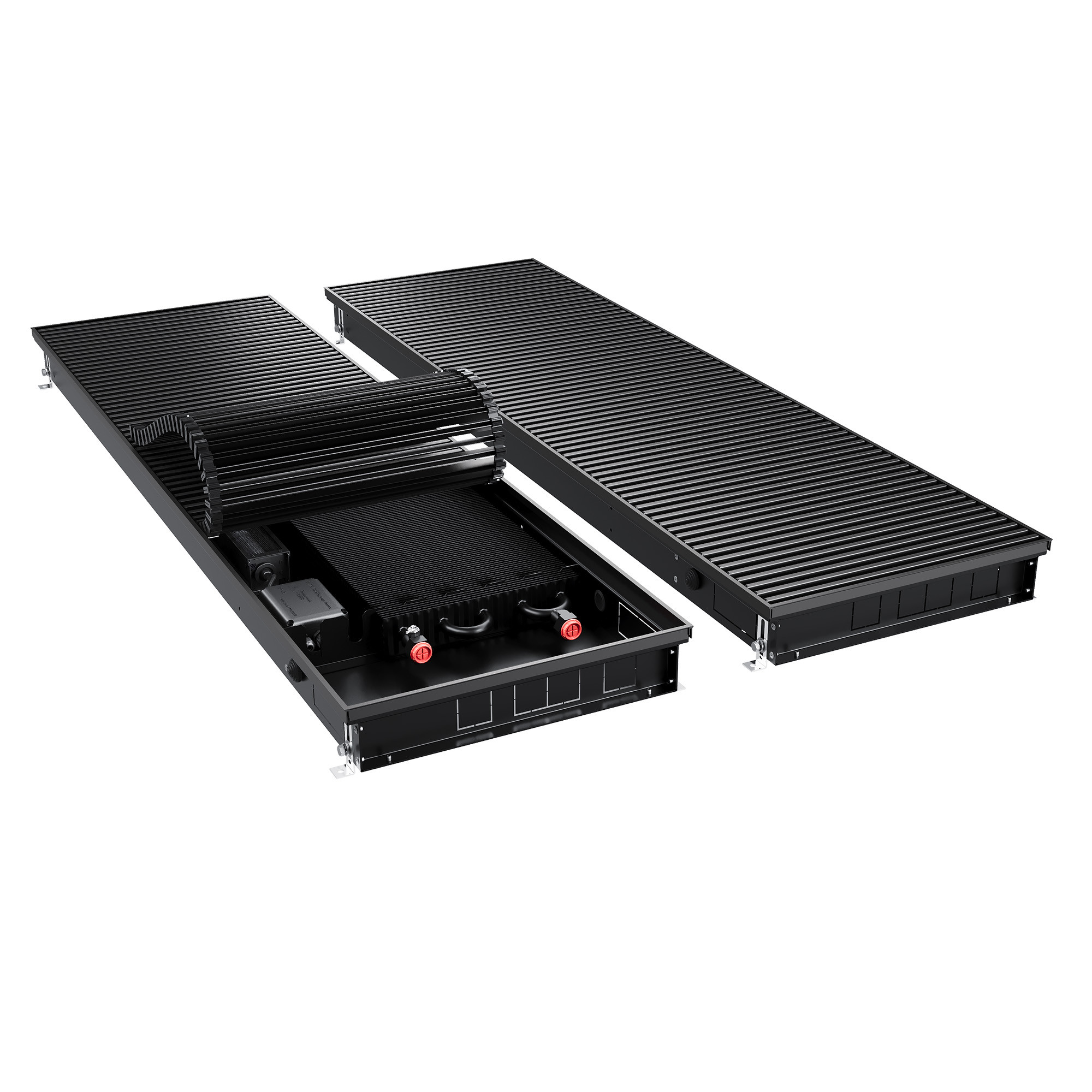 Конвектор внутрипольный Royal Thermo ATRIUM TURBO-80/400/2800-DG-U-BL
