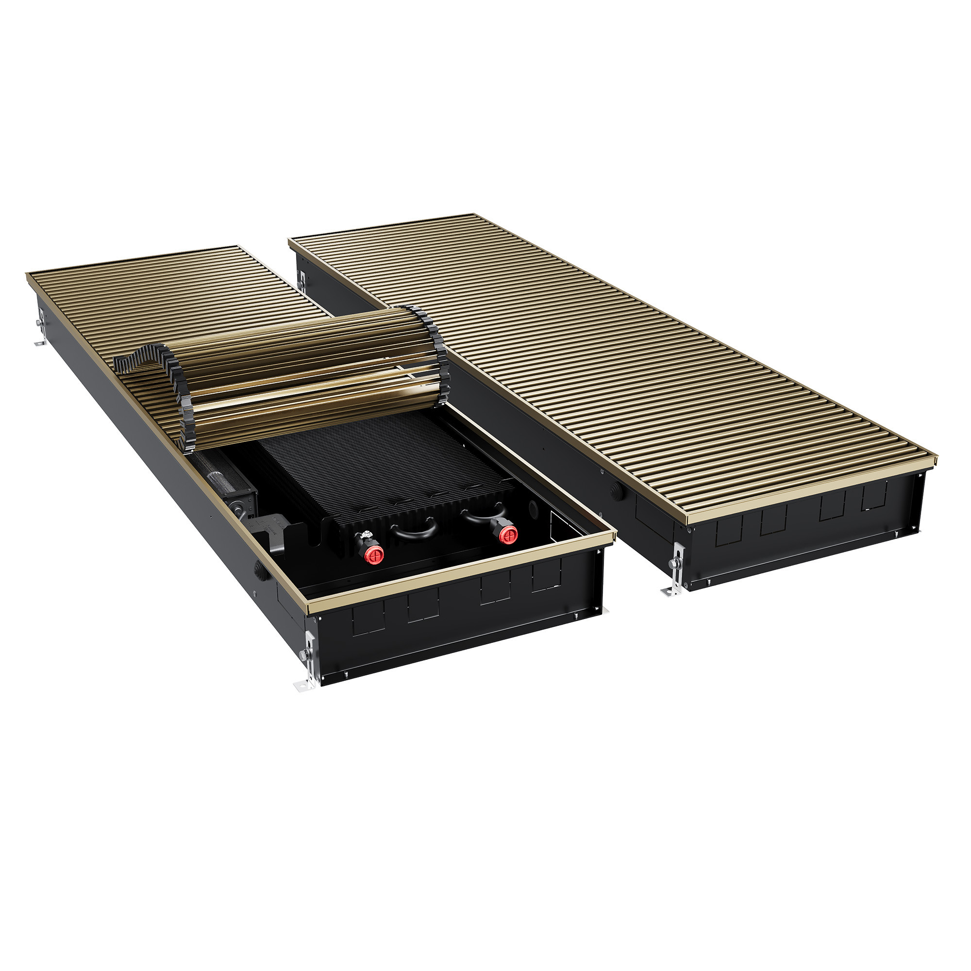 Конвектор внутрипольный Royal Thermo ATRIUM TURBO-110/400/2200-DG-U-AU
