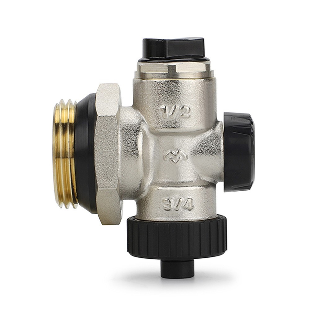 Группа концевая для коллектора VARMEGA VM15906 НР 1" с др.вентилем и руч. воздухотв.