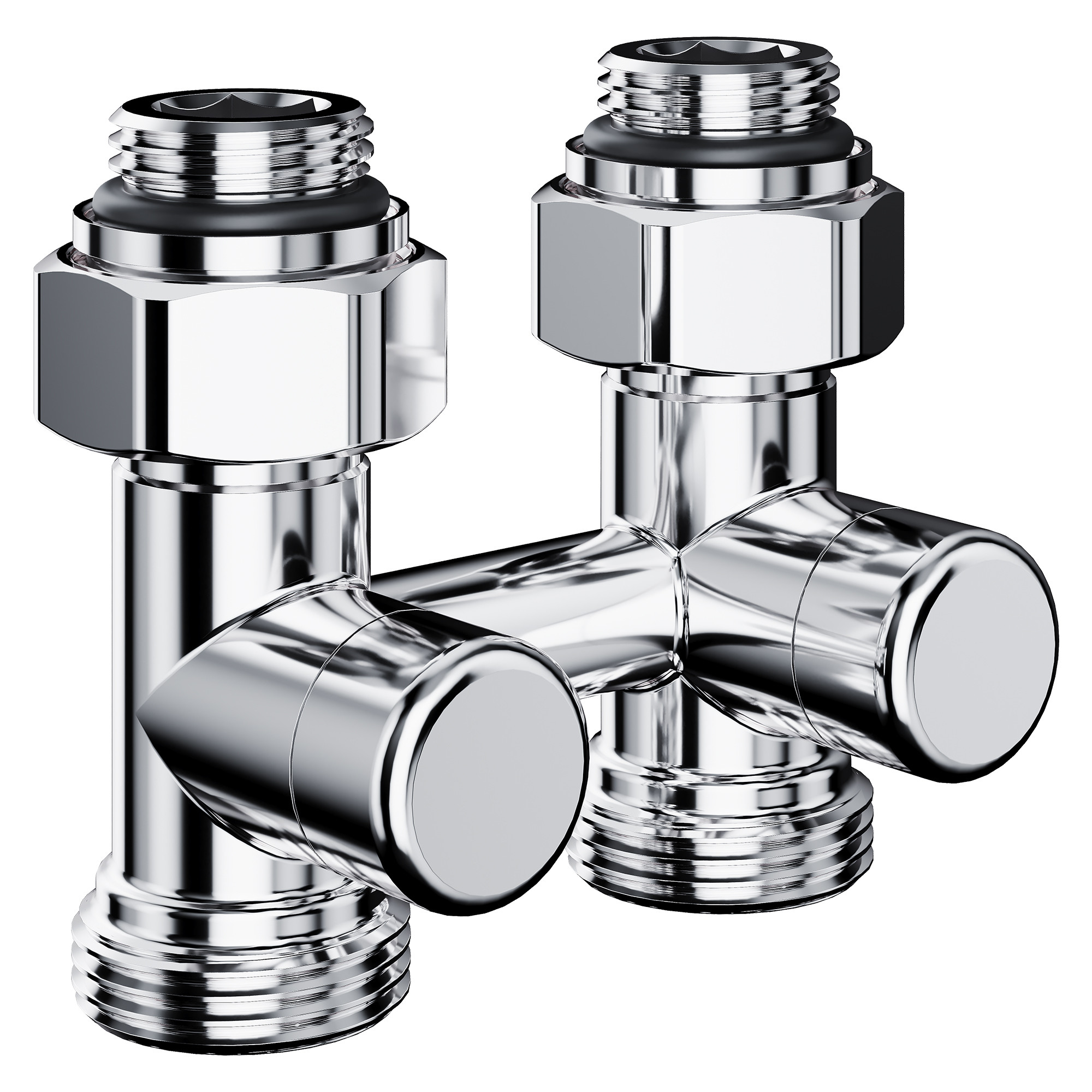 Узел нижнего подключения Royal Thermo Design прямой 1/2"х3/4"EK (хром)