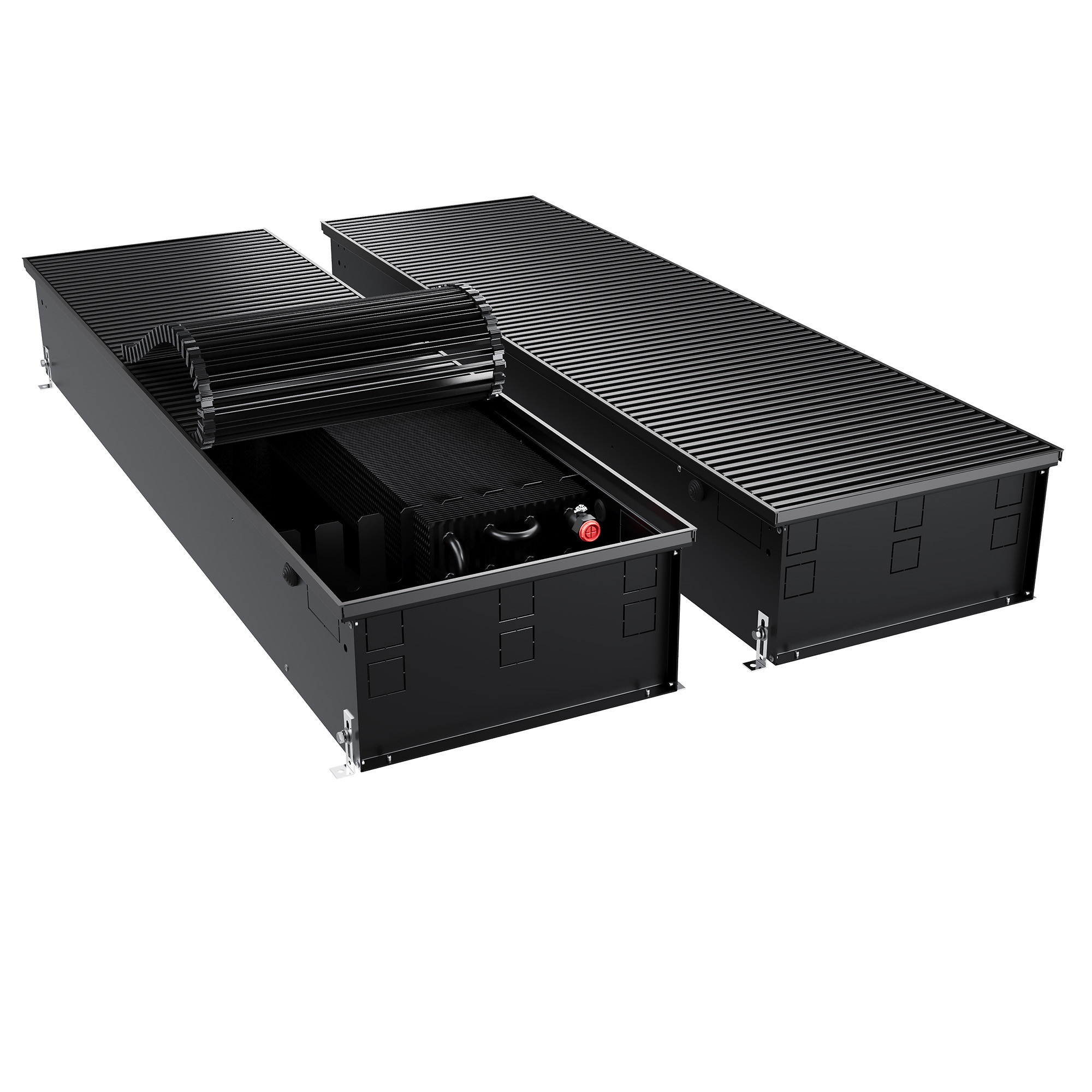 Конвектор внутрипольный Royal Thermo ATRIUM TURBO-190/400/1100-DG-U-BL