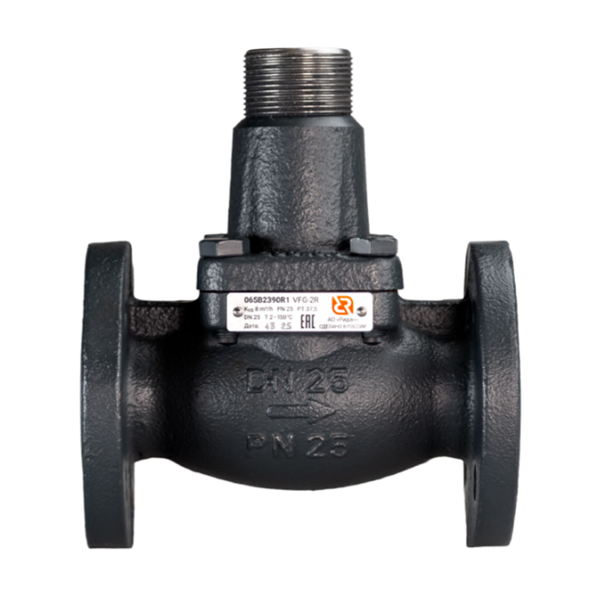 Клапан регулирующий РИДАН VFG-2R DN25, Kvs 8,0, PN25, Tmax 150 C