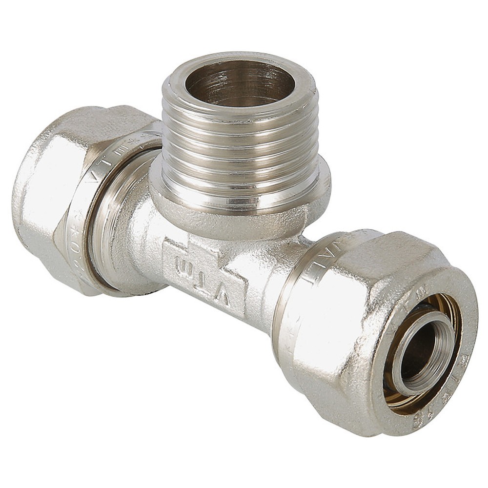 Тройник обжимной с НР 26*1"наружняя резьба (Valtec)