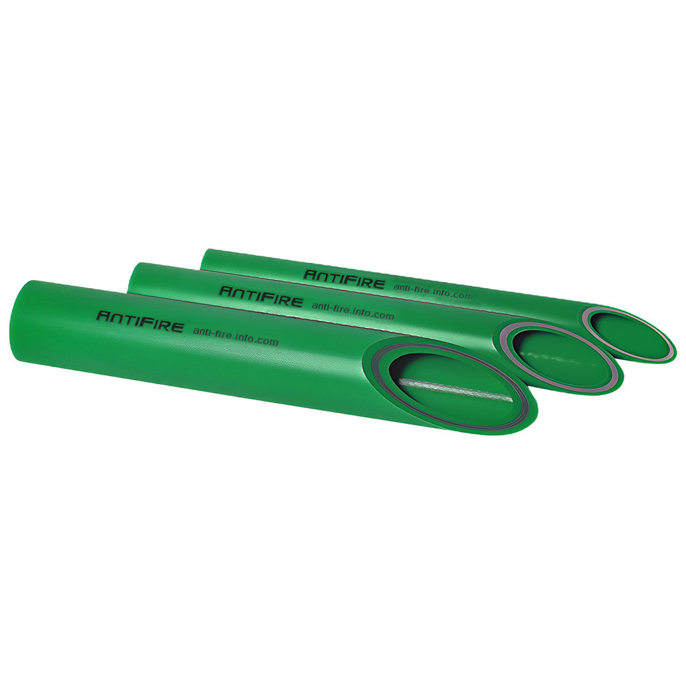 Труба PP-R AntiFire FR FireResistant SDR 13,6 D125 L4м Green