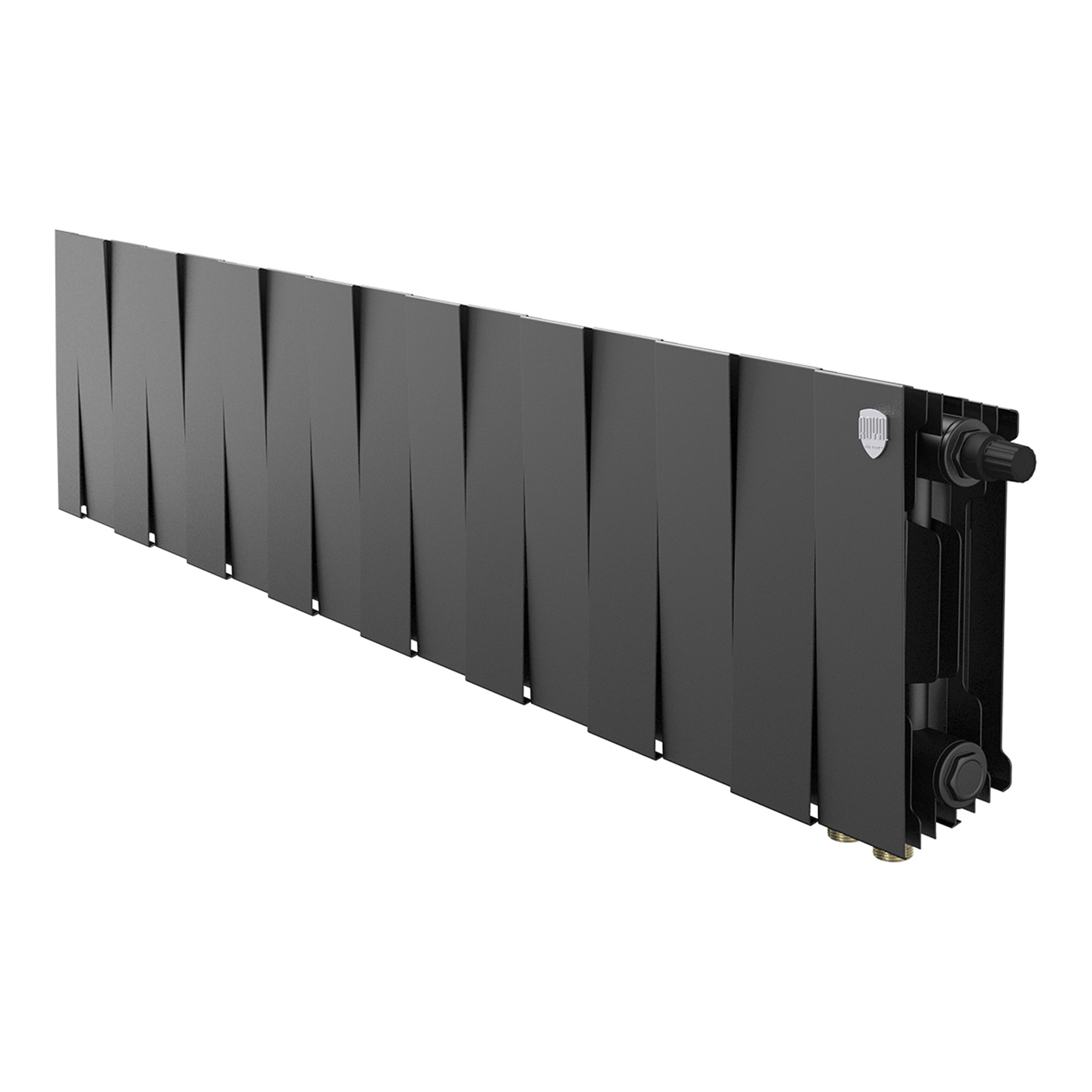 Радиатор биметаллический Royal Thermo PianoForte 200 Чёрный VR80 - 10 секц.