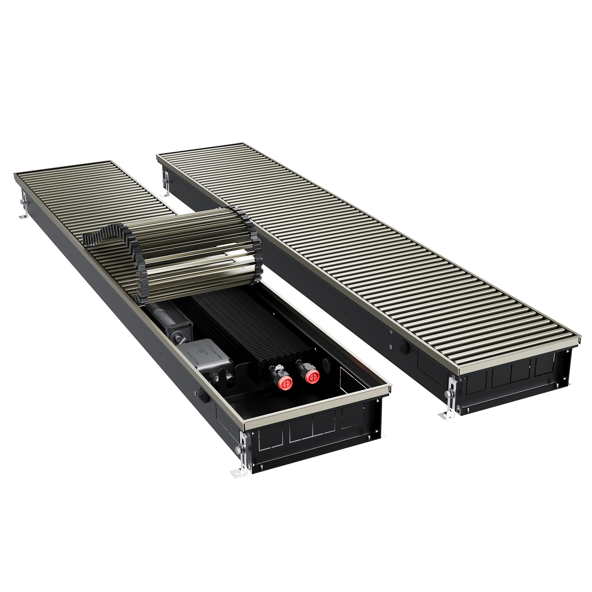 Конвектор внутрипольный Royal Thermo ATRIUM TURBO-90/250/2200-DG-U-LB