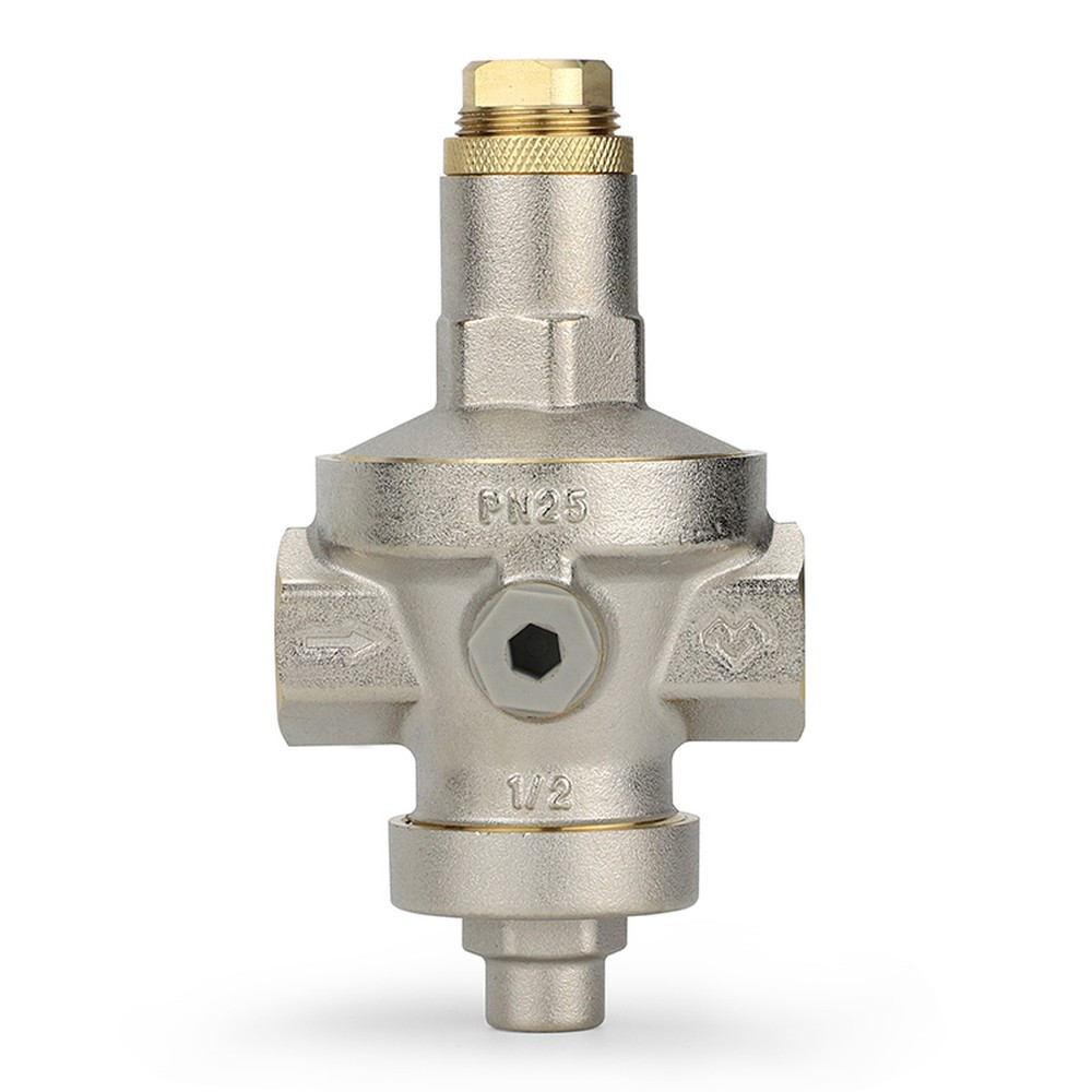 Редуктор давления VARMEGA 1/2", PN25, мембранный, с присоединением к манометру, VM12801