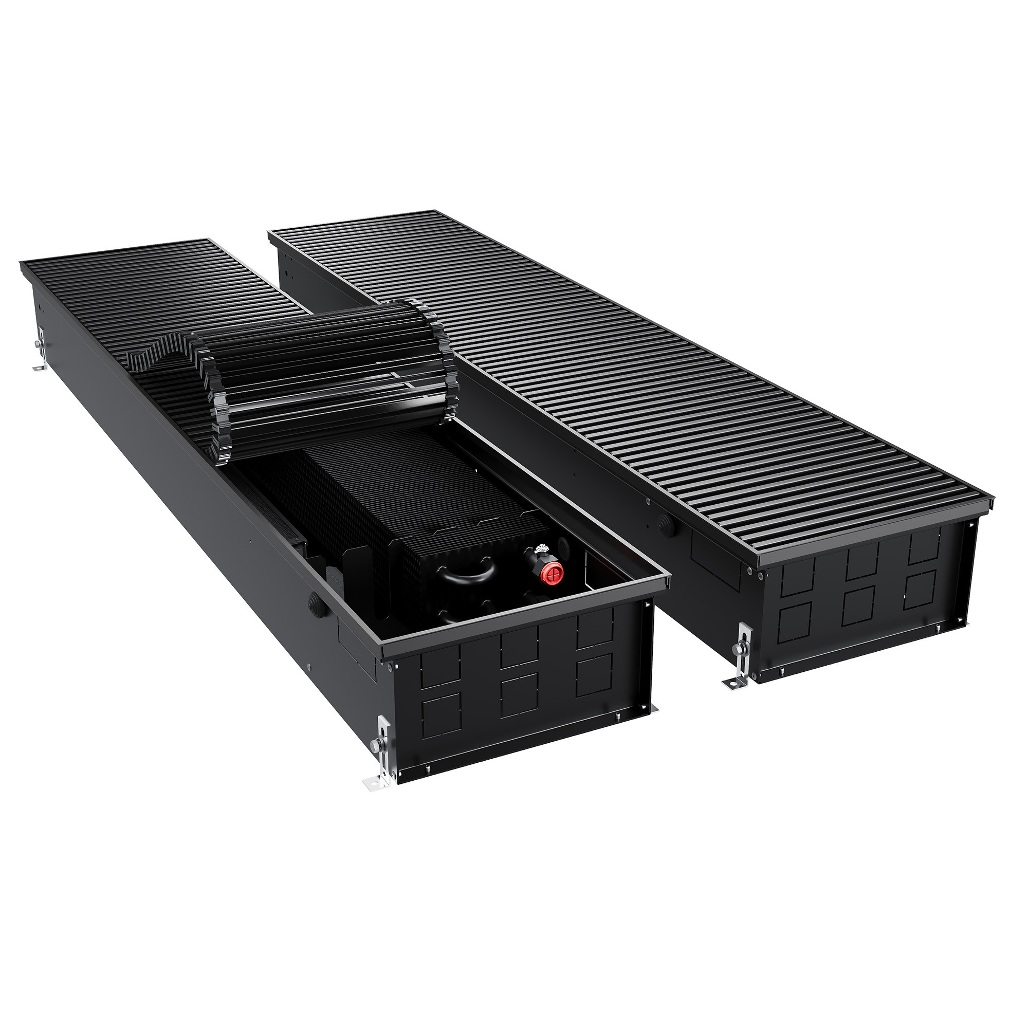 Конвектор внутрипольный Royal Thermo ATRIUM TURBO-150/300/1100-DG-U-BL