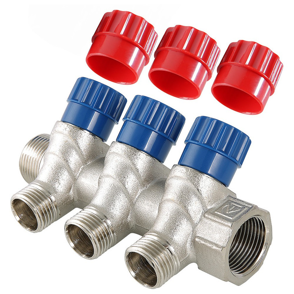 Коллектор с регулировочными вентилями 2 выхода 3/4" * 1/2" (VTc.560.N) (Valtec)