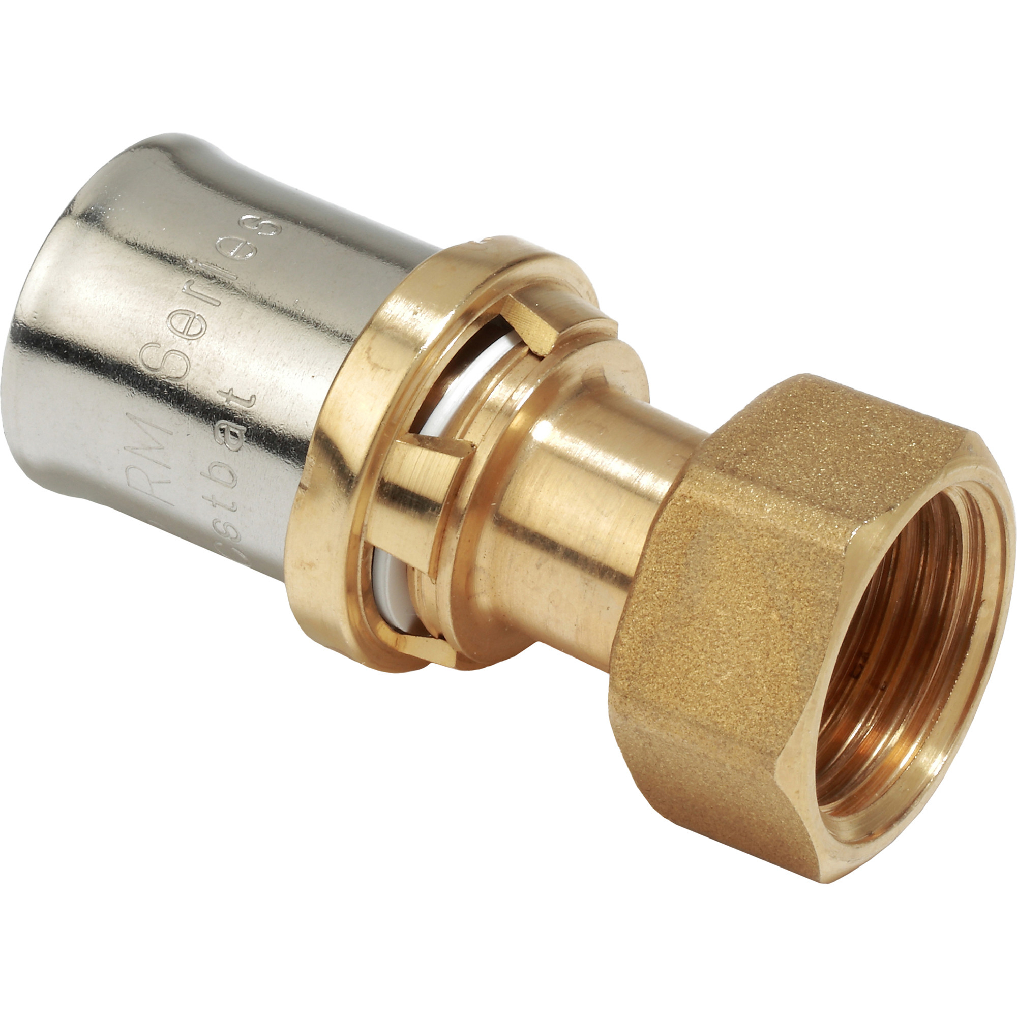Муфта-пресс Giacomini латунь НГ 20x1/2", RM179Y056