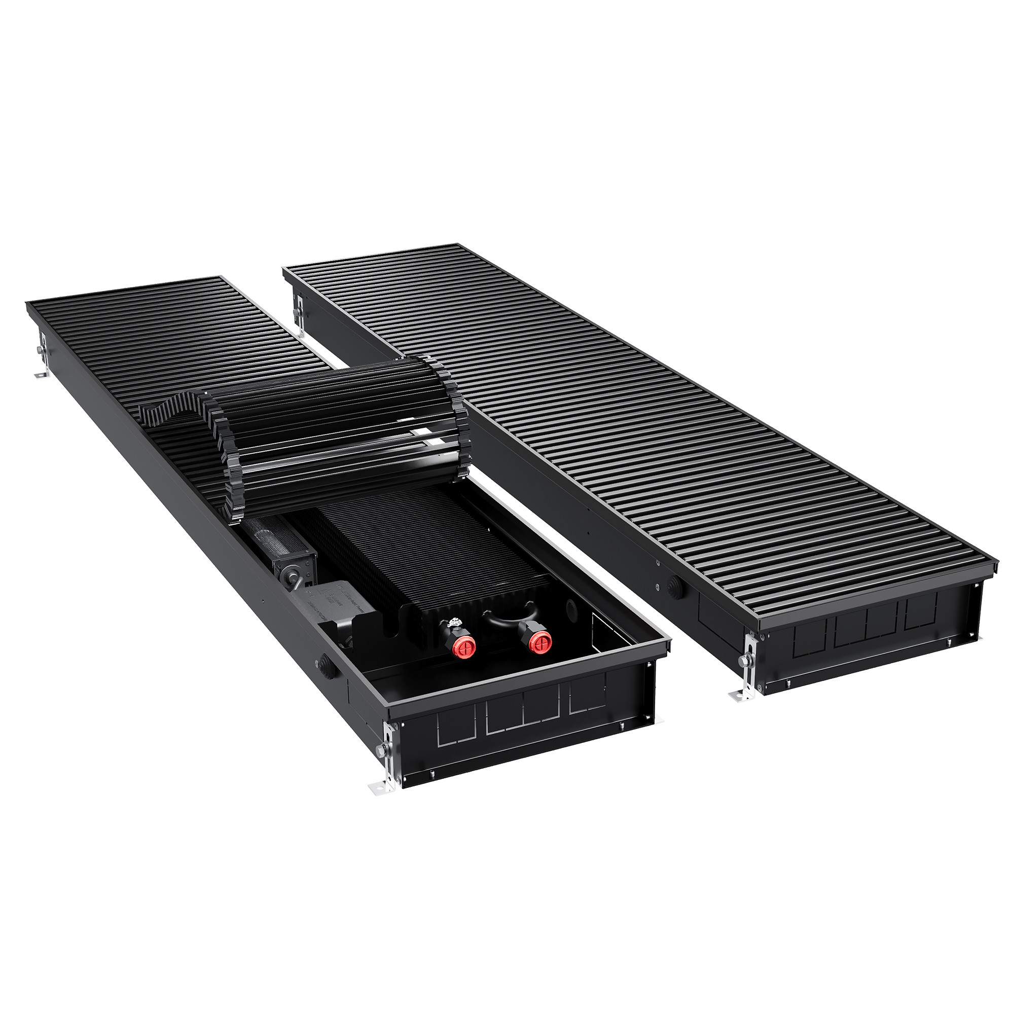 Конвектор внутрипольный Royal Thermo ATRIUM TURBO-90/300/1700-DG-U-BL