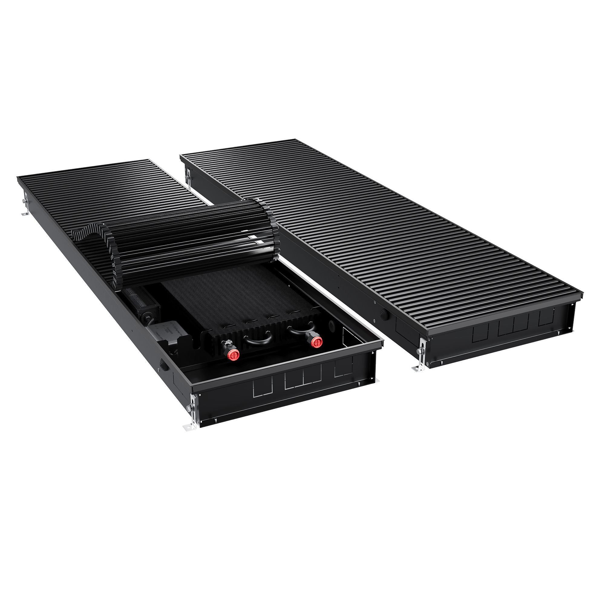Конвектор внутрипольный Royal Thermo ATRIUM TURBO-90/400/2400-DG-U-BL