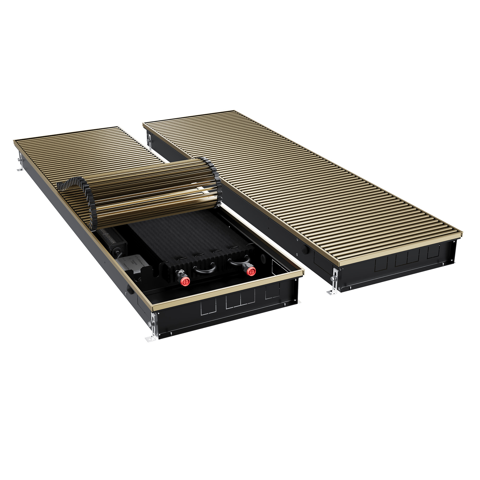 Конвектор внутрипольный Royal Thermo ATRIUM TURBO-90/400/2400-DG-U-AU